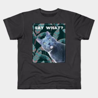 Say What? Surprised Cat Kids T-Shirt